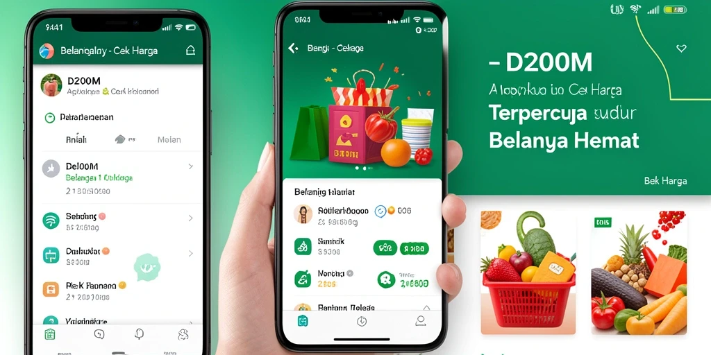 Tampilan antarmuka D200M yang sederhana dan fungsional untuk cek harga.