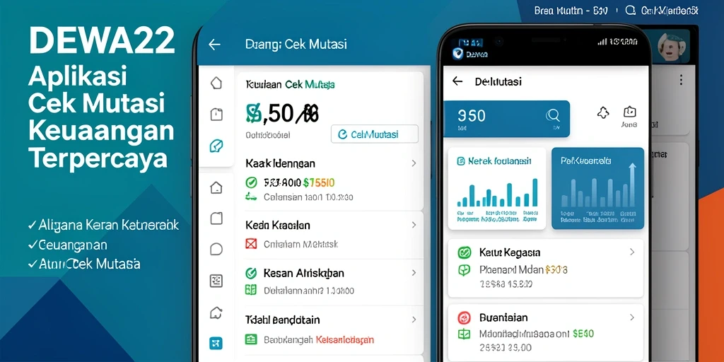 Antarmuka DEWA22 yang memudahkan pemantauan mutasi keuangan.