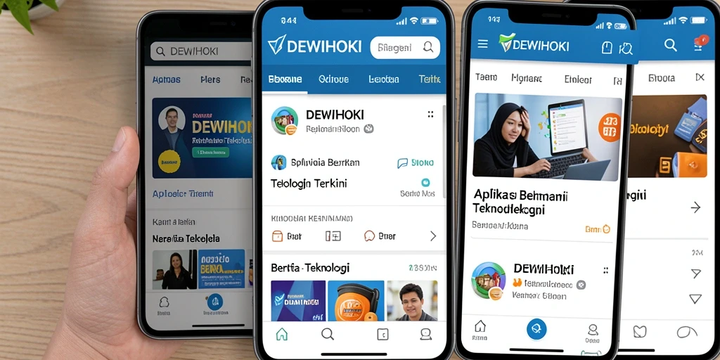 Screenshot tampilan antarmuka DEWIHOKI dengan berita teknologi terbaru.