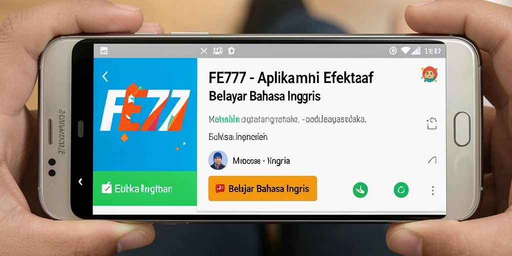 Tampilan antarmuka aplikasi FE777 yang interaktif dan edukatif.