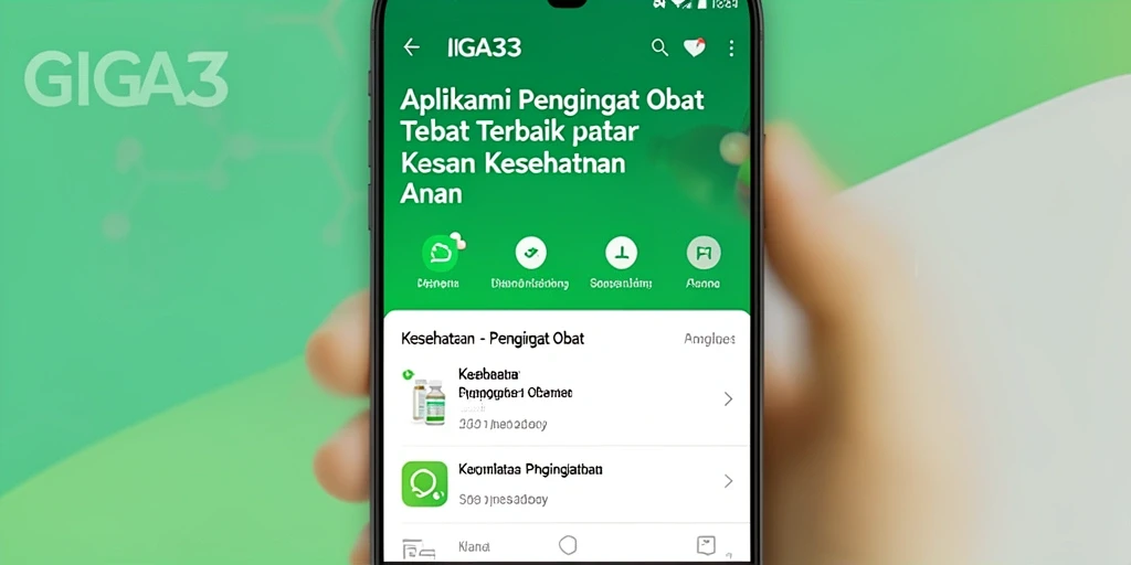 Antarmuka GIGA33 yang sederhana untuk pengingat obat.