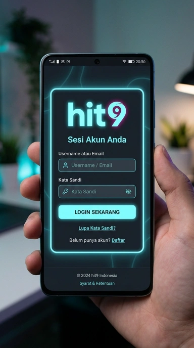 Tampilan halaman login hit9
